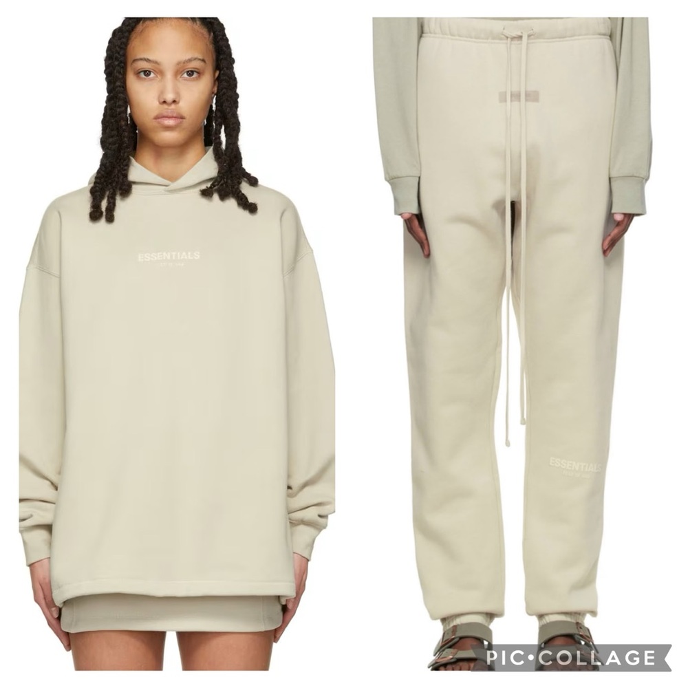 Essential Hoodie and Joggers Set in Cream